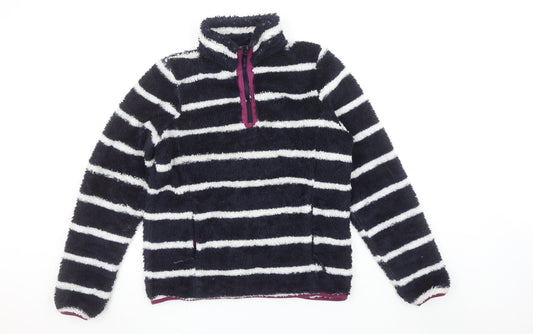 Mountain Warehouse Womens Navy Stripe Fleece Pullover UK 12