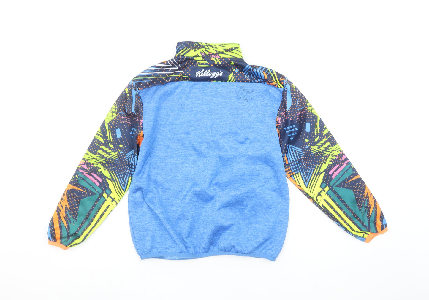 Azzurri Boys Blue Multicoloured 1/4 Zip Pullover Sweatshirt 3A Polyester