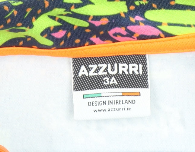 Azzurri Boys Blue Multicoloured 1/4 Zip Pullover Sweatshirt 3A Polyester