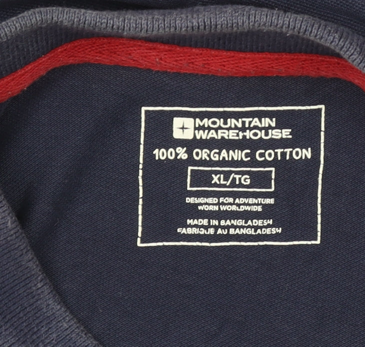 Mountain Warehouse Men's Blue XL Organic Cotton Polo Shirt