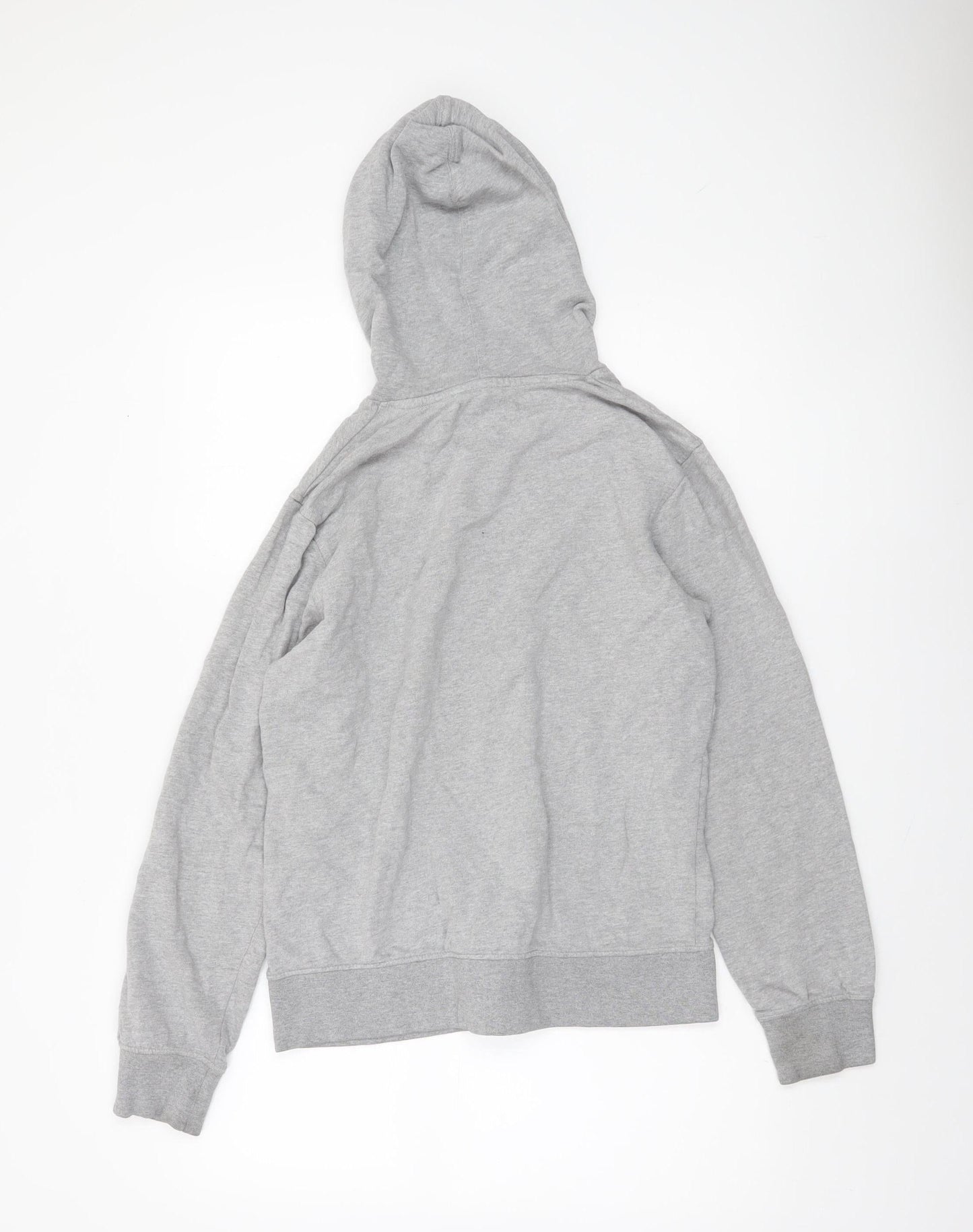Jack & Jones Men's Grey Pullover Hoodie Medium Logo Print Casual