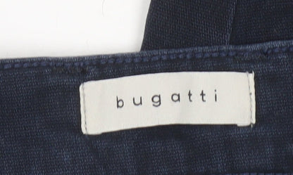 Bugatti Womens Blue Chino Trousers Size 20 Regular Fit Stretch Cotton
