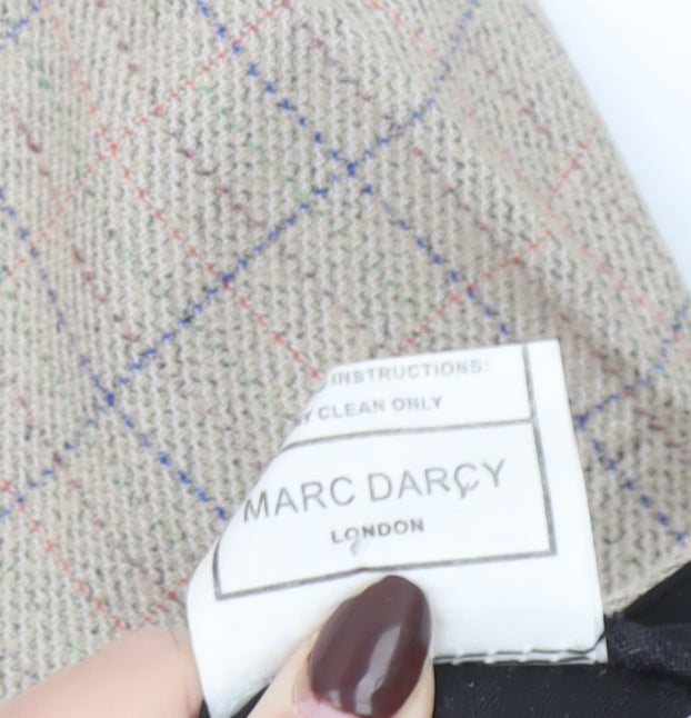 Marc Darcy Boys Beige Check Tweed Slim Fit Chino Trousers 10 Years
