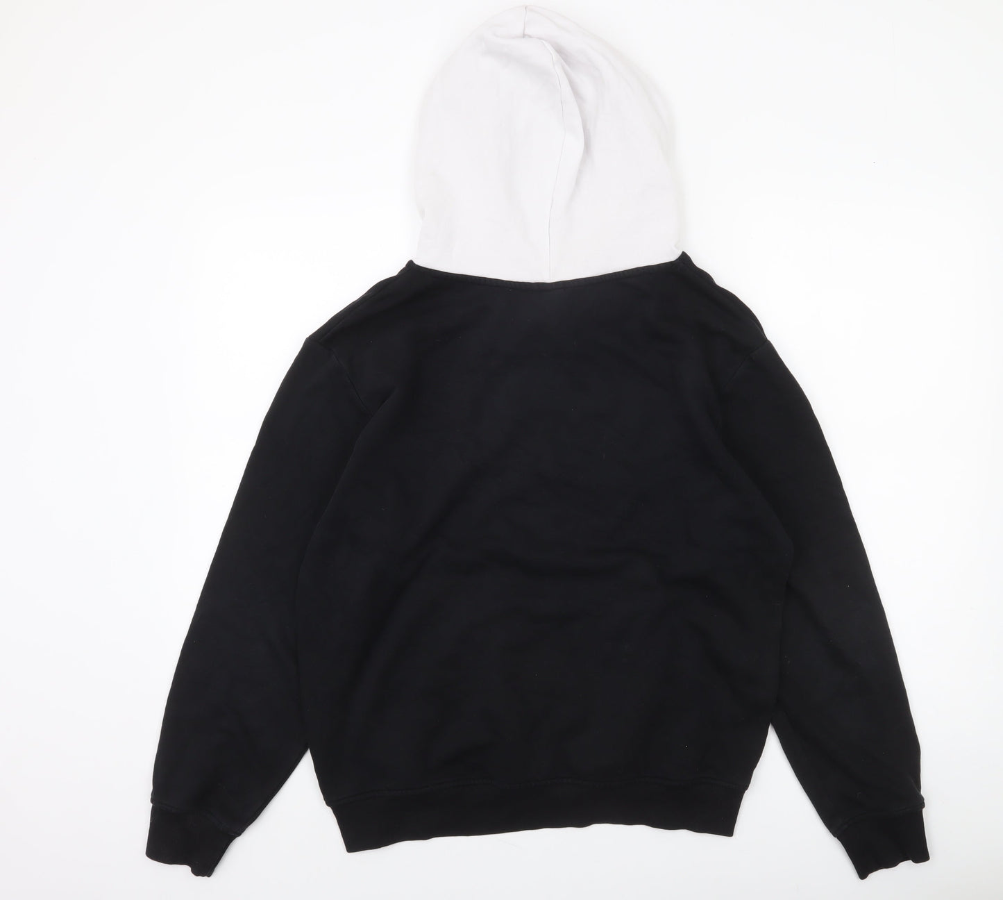 H&M Boys Black and White Pullover Hoodie Size 16 Years Cotton Blend