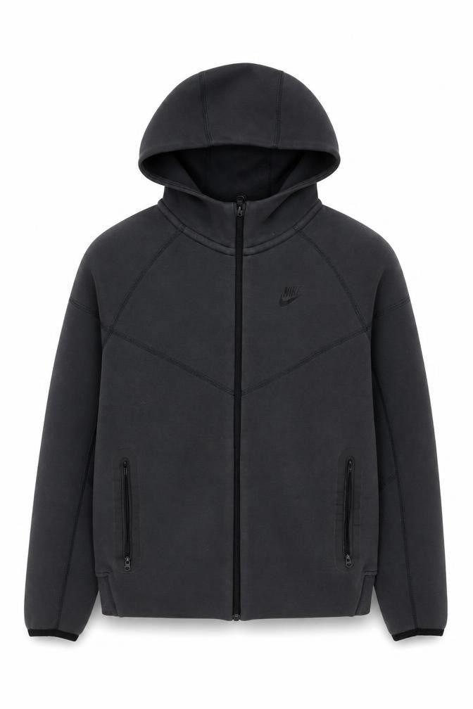 Nike Boys Grey Full Zip Hoodie Size 13-15 Years Fleece Lined