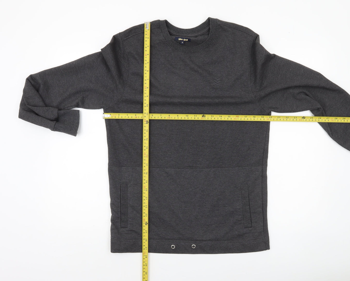 Gio-Goi Mens Grey Small Crew Neck Pullover Sweatshirt