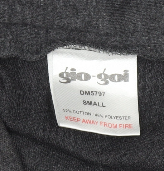 Gio-Goi Mens Grey Small Crew Neck Pullover Sweatshirt