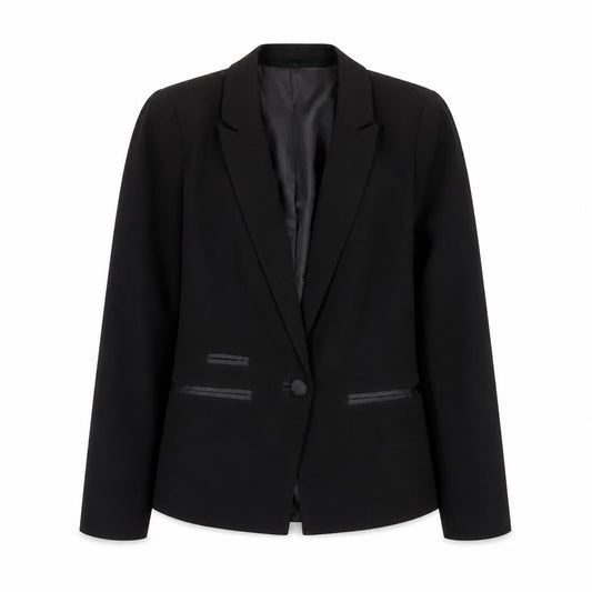 Very Women’s Black Slim Fit Single-Breasted Blazer UK 8