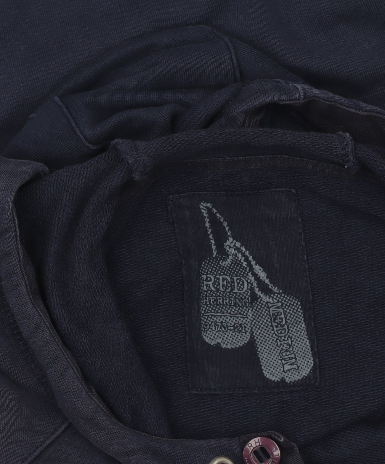 Red Herring Men's Navy Blue Pullover Hoodie Size M Cotton