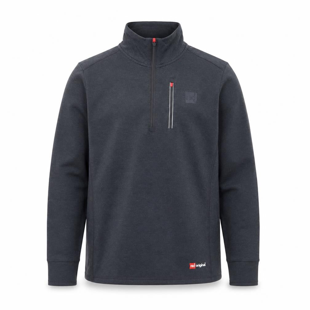 Red Original Men's Grey 1/4 Zip Pullover Sweatshirt S Regular Fit