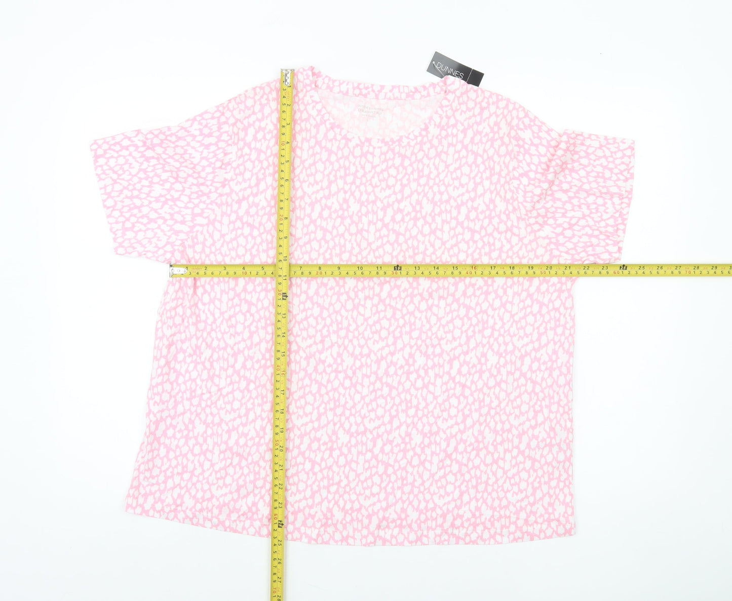 Dunnes Stores Women’s Pink Animal Print Cotton T-Shirt L