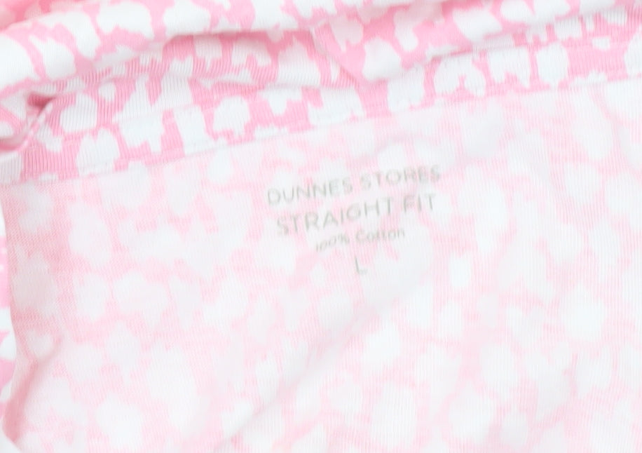 Dunnes Stores Women’s Pink Animal Print Cotton T-Shirt L
