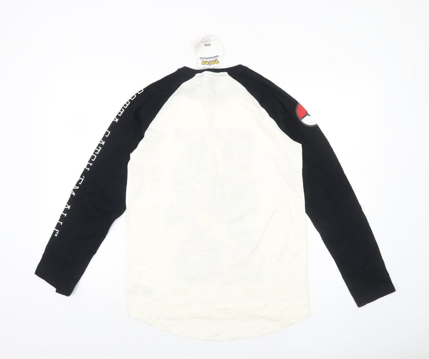 Next Boys Pokémon Black & White Long Sleeve T-Shirt 13 Years Cotton Graphic