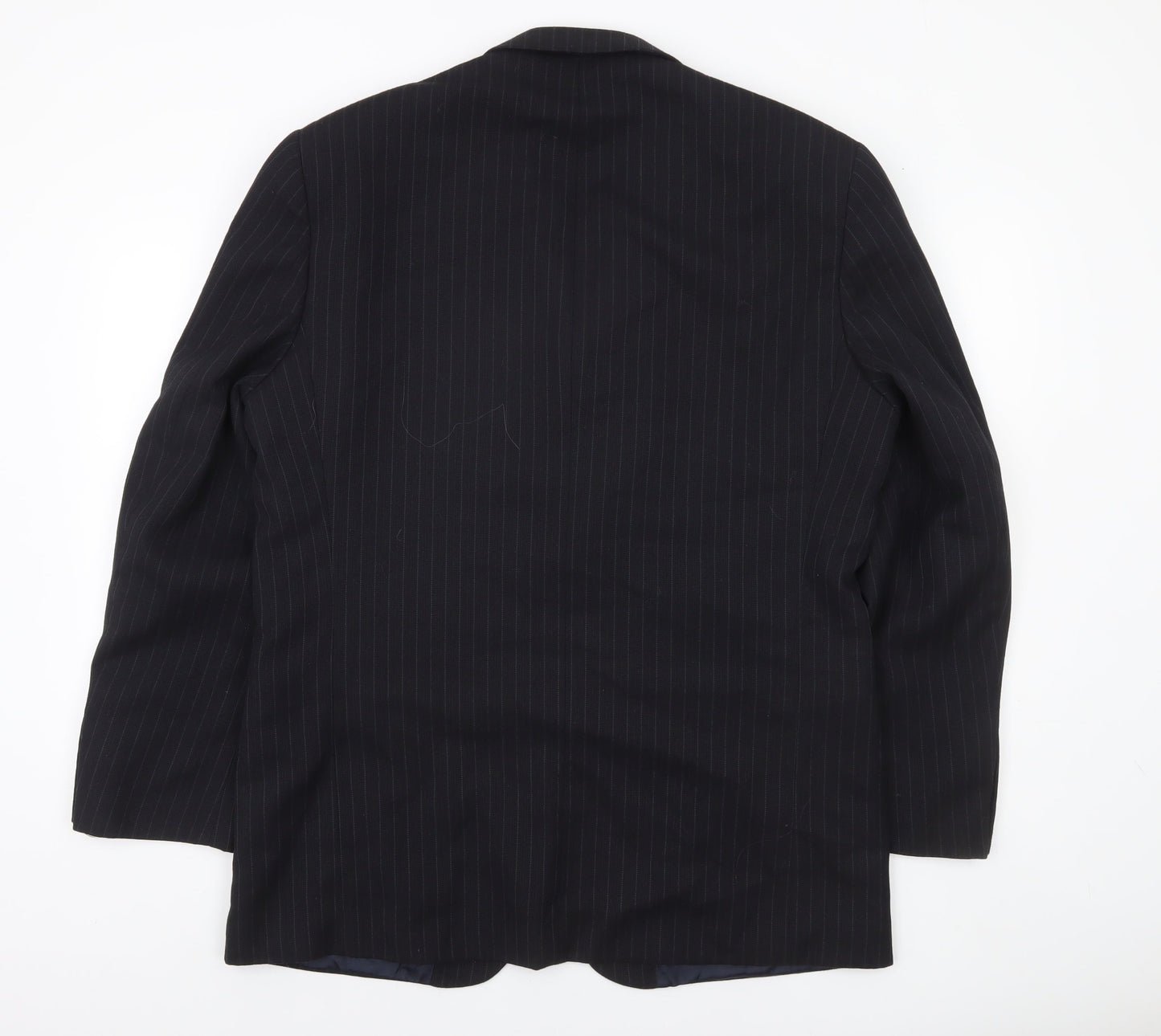 Burton Menswear Black Pinstripe 42in Regular Fit Men's Suit Jacket