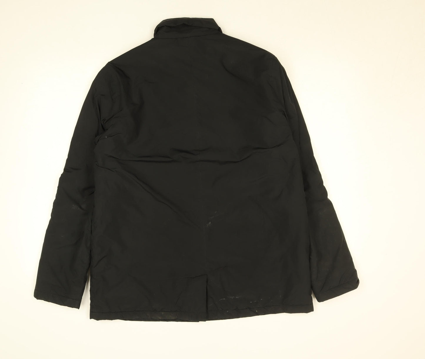 Folk Women's Black Mid-Length Overcoat Size 10 Lined Polyester