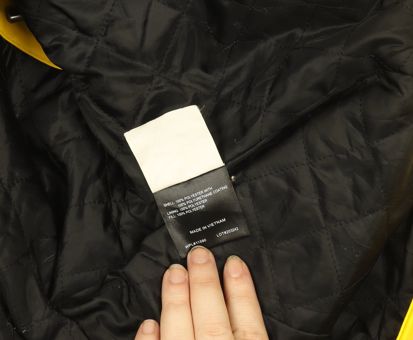 Weatherproof Womens Yellow Hooded Waterproof Rain Coat Jacket M