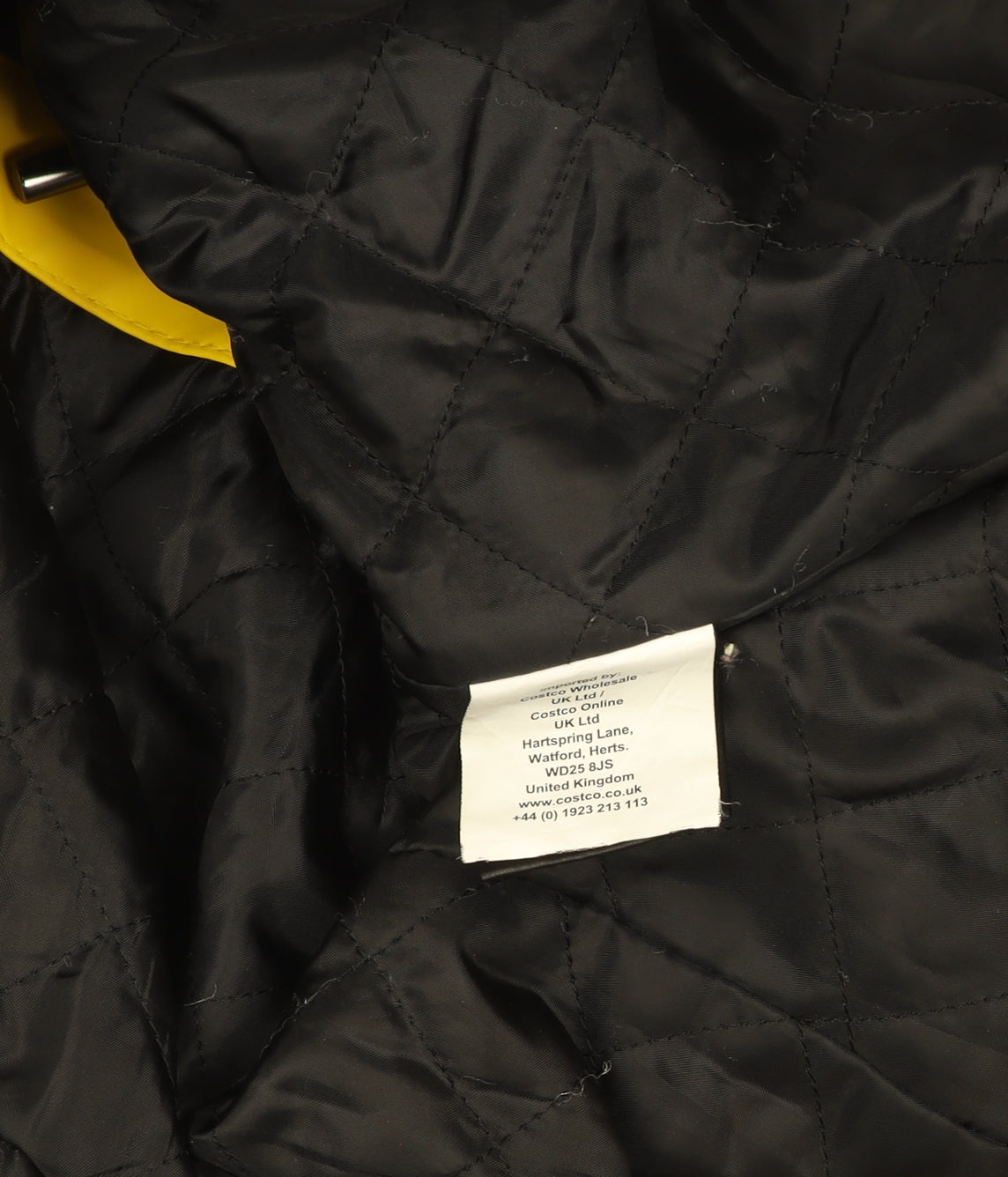 Weatherproof Womens Yellow Hooded Waterproof Rain Coat Jacket M