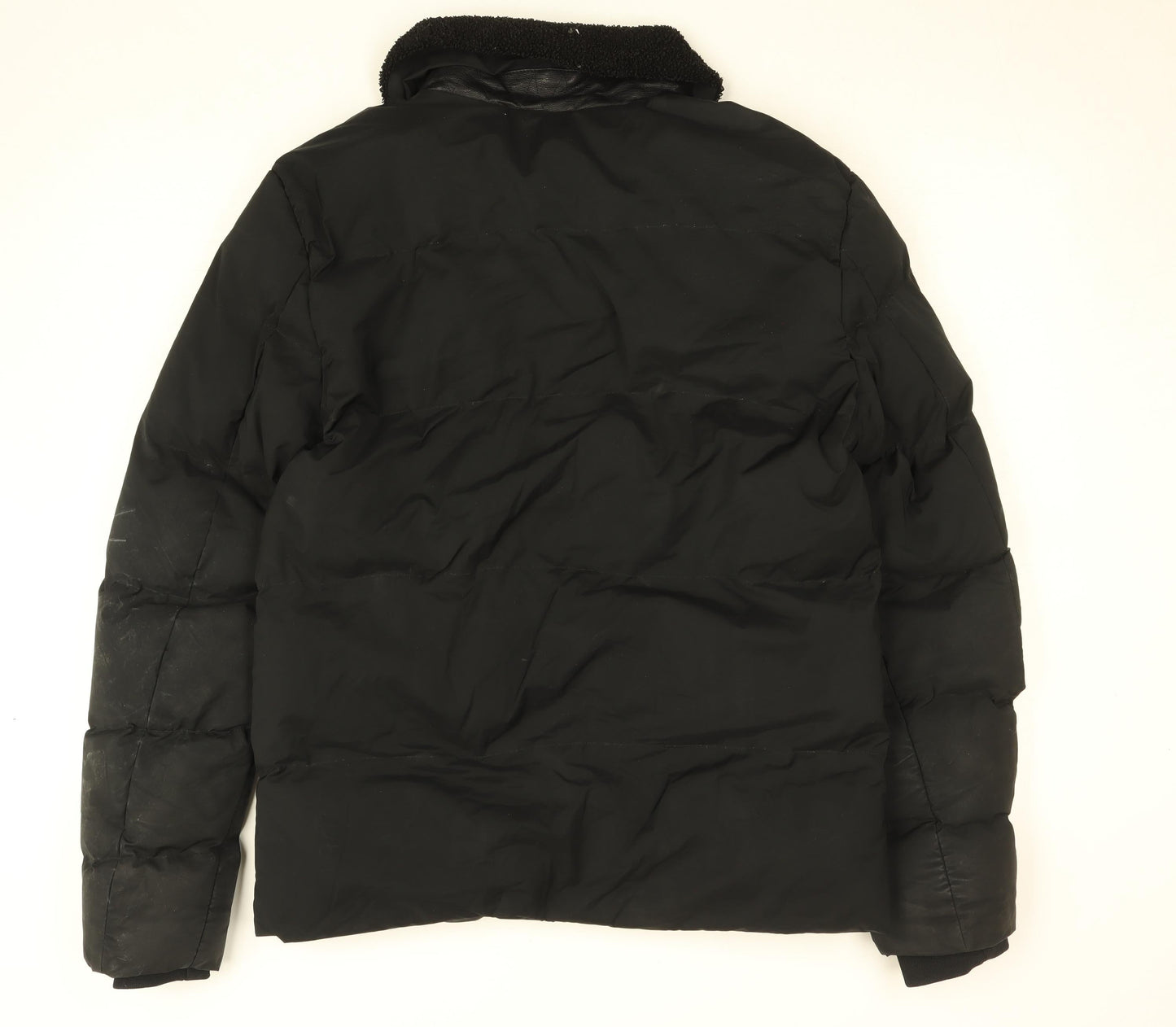 NINES Collection Women's Black Puffer Jacket Size M Winter Lined Coat