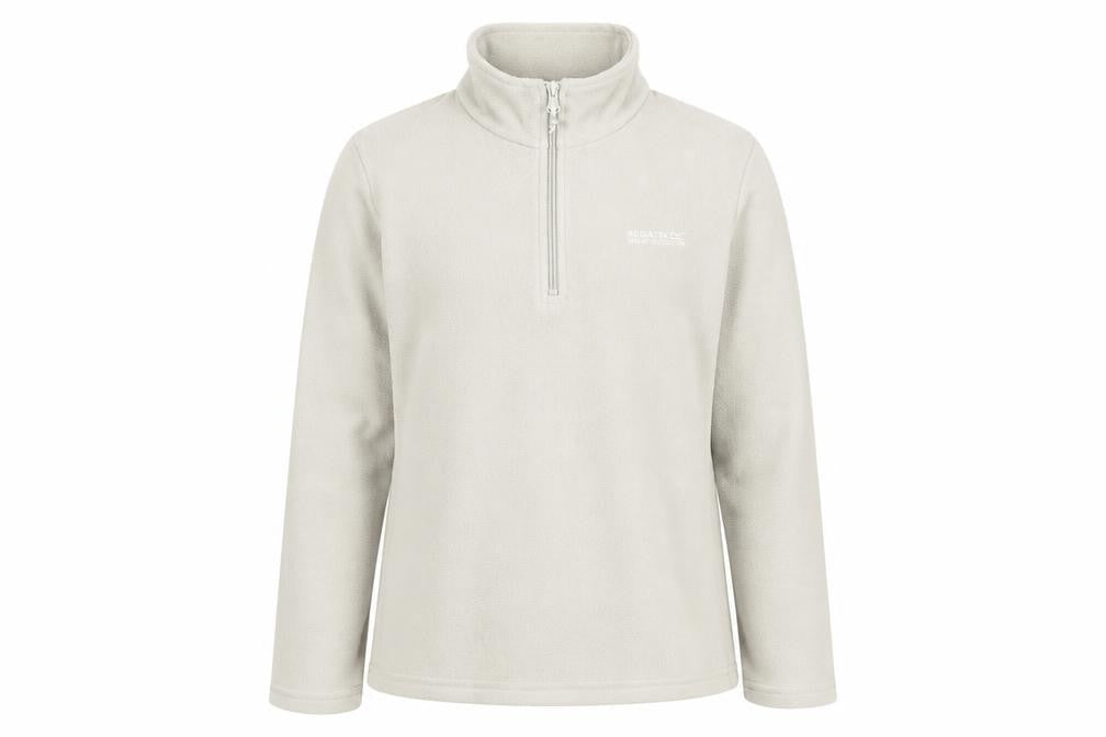 Regatta Women’s Grey Fleece 1/4 Zip Pullover Top Size 8