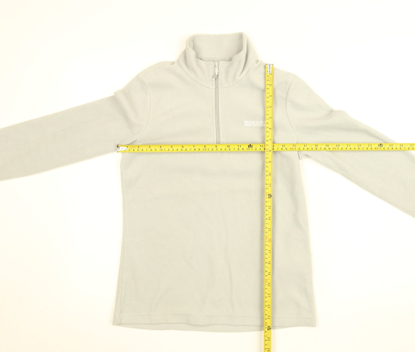 Regatta Women’s Grey Fleece 1/4 Zip Pullover Top Size 8