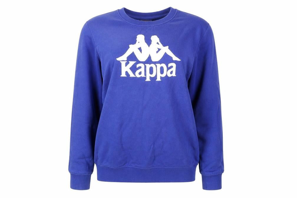 Kappa Women Blue Medium Logo Crew Neck Pullover Sweatshirt
