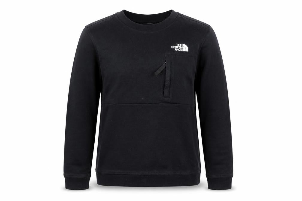 The North Face Black Cotton Crew Neck Sweatshirt Boys L