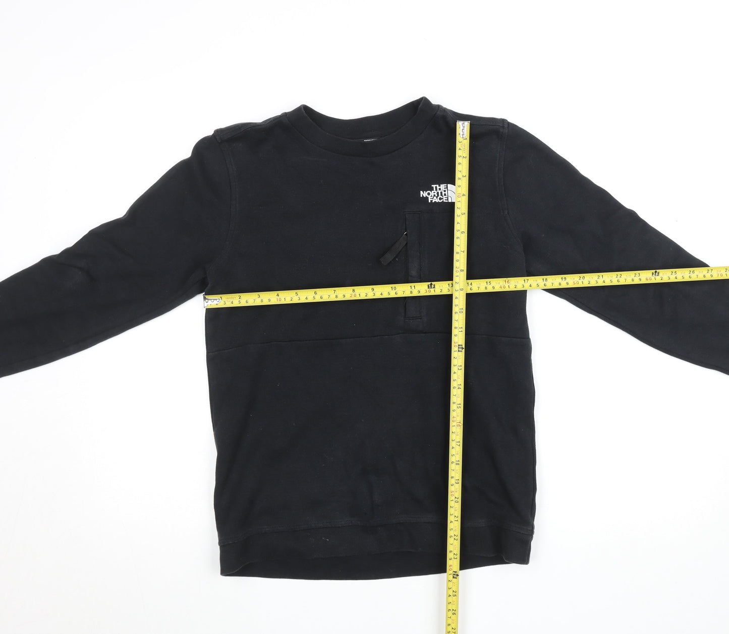 The North Face Black Cotton Crew Neck Sweatshirt Boys L