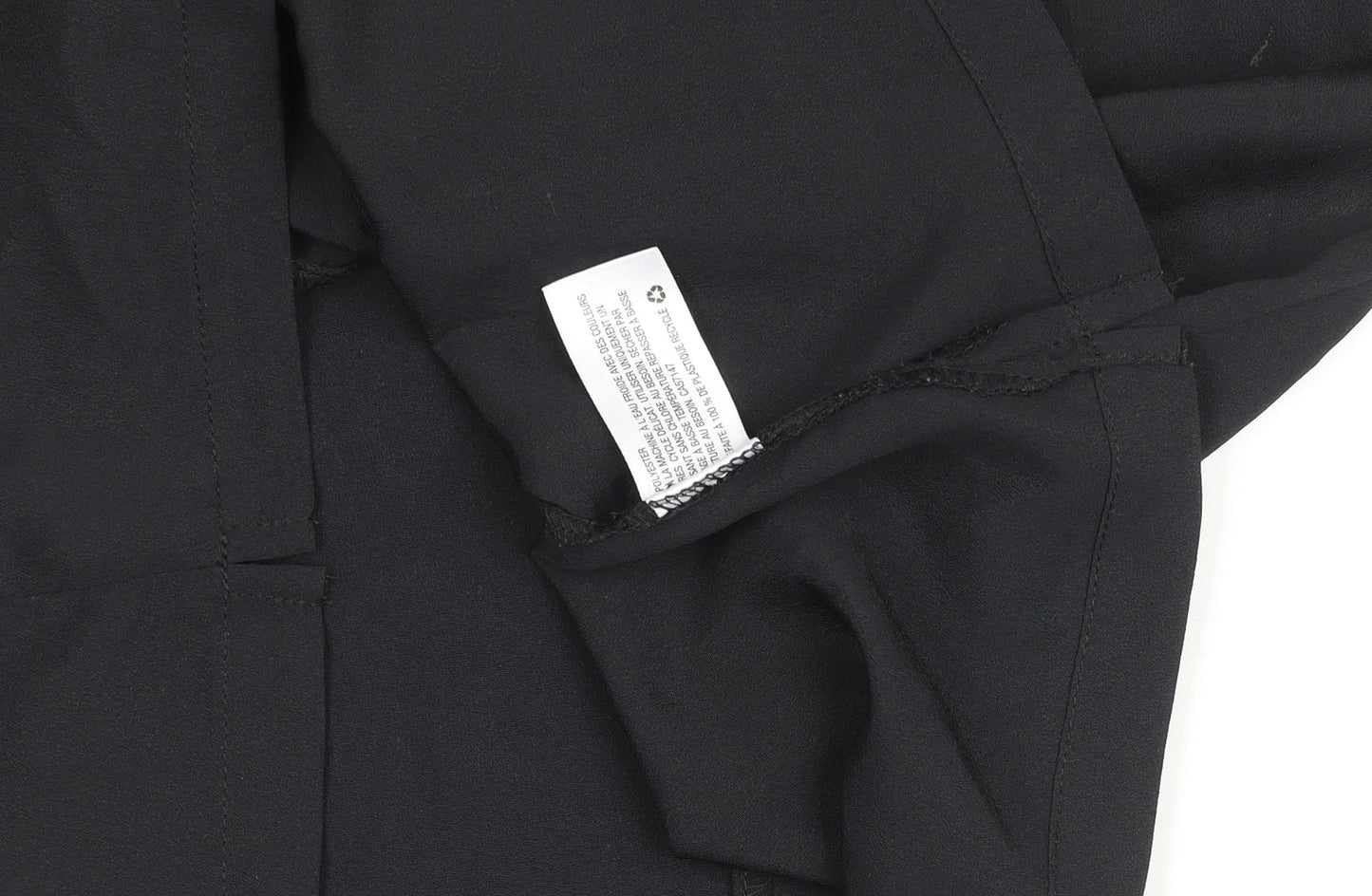 Merona Women Black Sleeveless Pleated Chiffon Blouse Size S