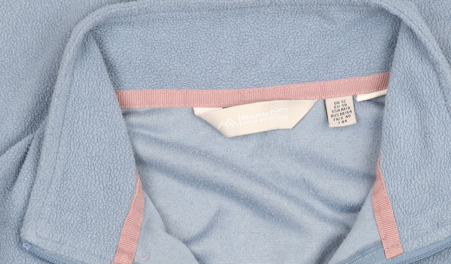 Regatta Women Blue Fleece Half Zip Outdoor Jumper UK 12