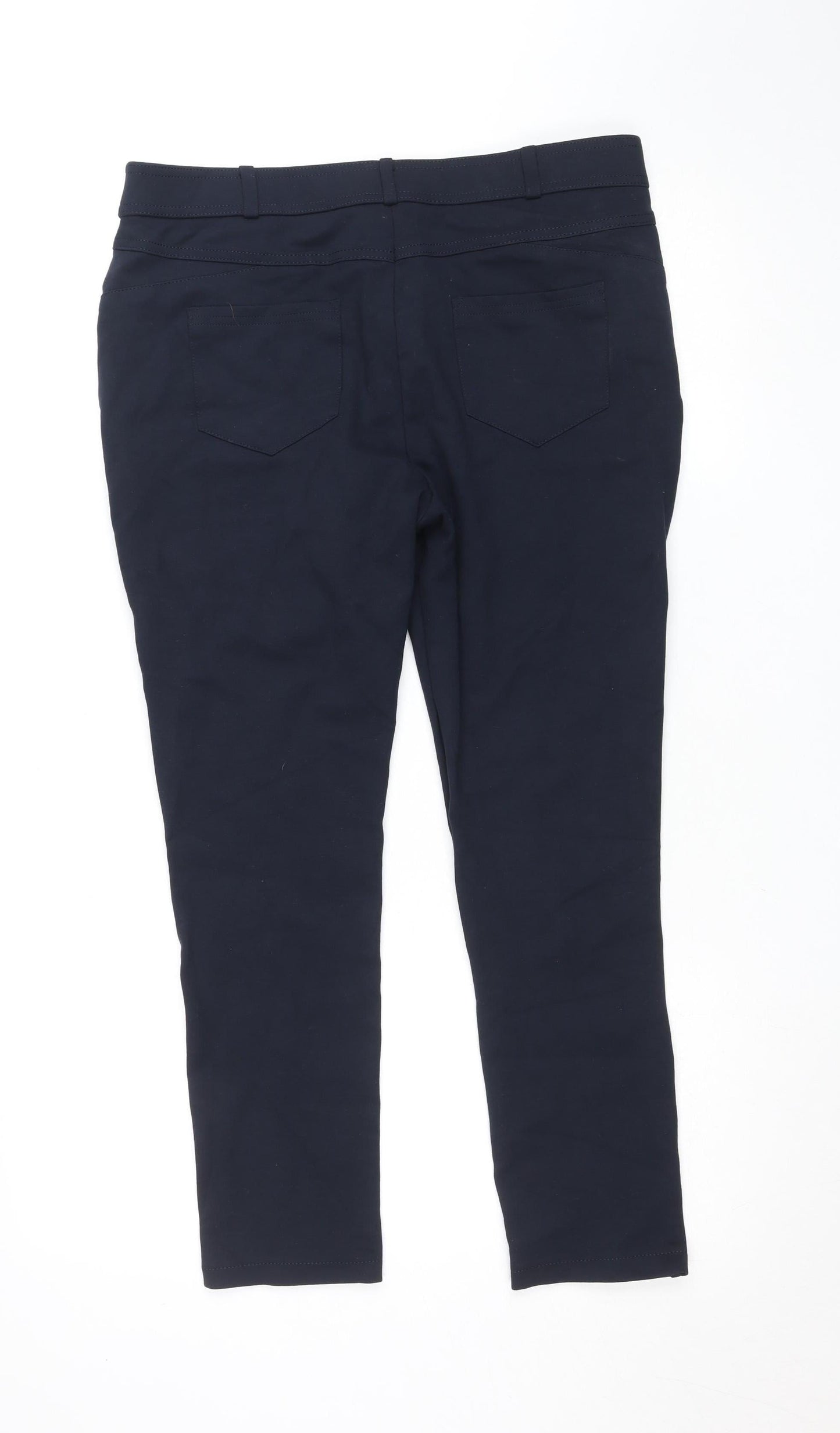 Dunnes Womens Black Size 14 Slim Fit Stretch Trousers
