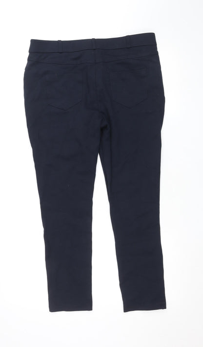 Dunnes Womens Black Size 14 Slim Fit Stretch Trousers