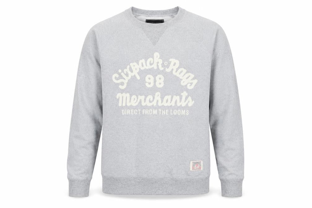 Sixpack France Men's Grey Crew Neck Pullover Sweatshirt M
