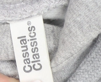 Casual Classics Women's Grey Pullover Hoodie Size L University Print