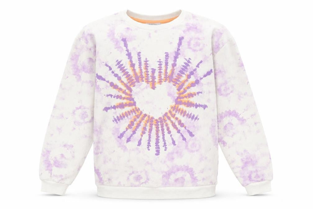 Primark Girls Multicoloured Tie Dye Heart Pullover Sweatshirt 12-13 Years