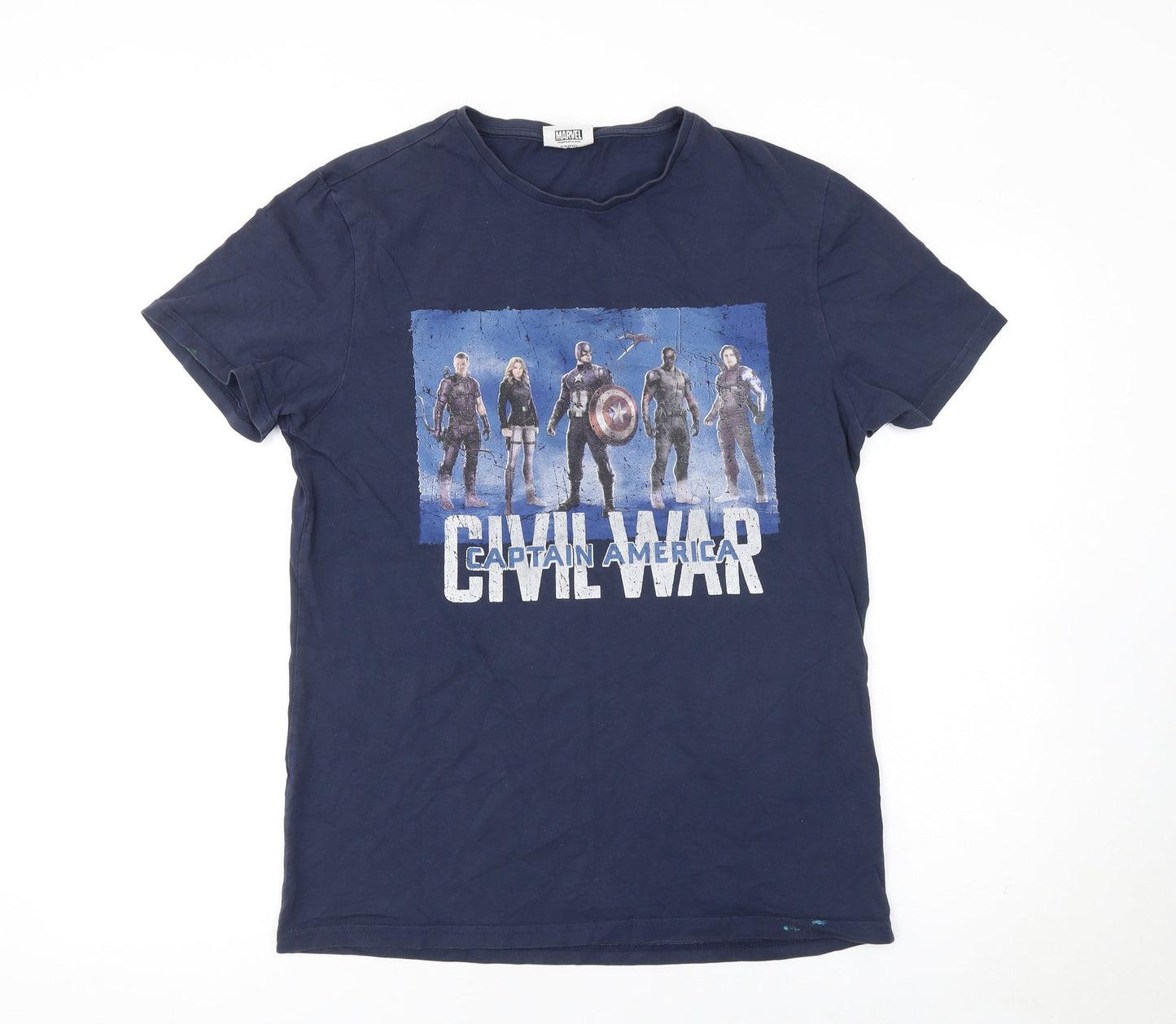 Marvel Captain America Civil War Blue Men’s M Graphic T-Shirt