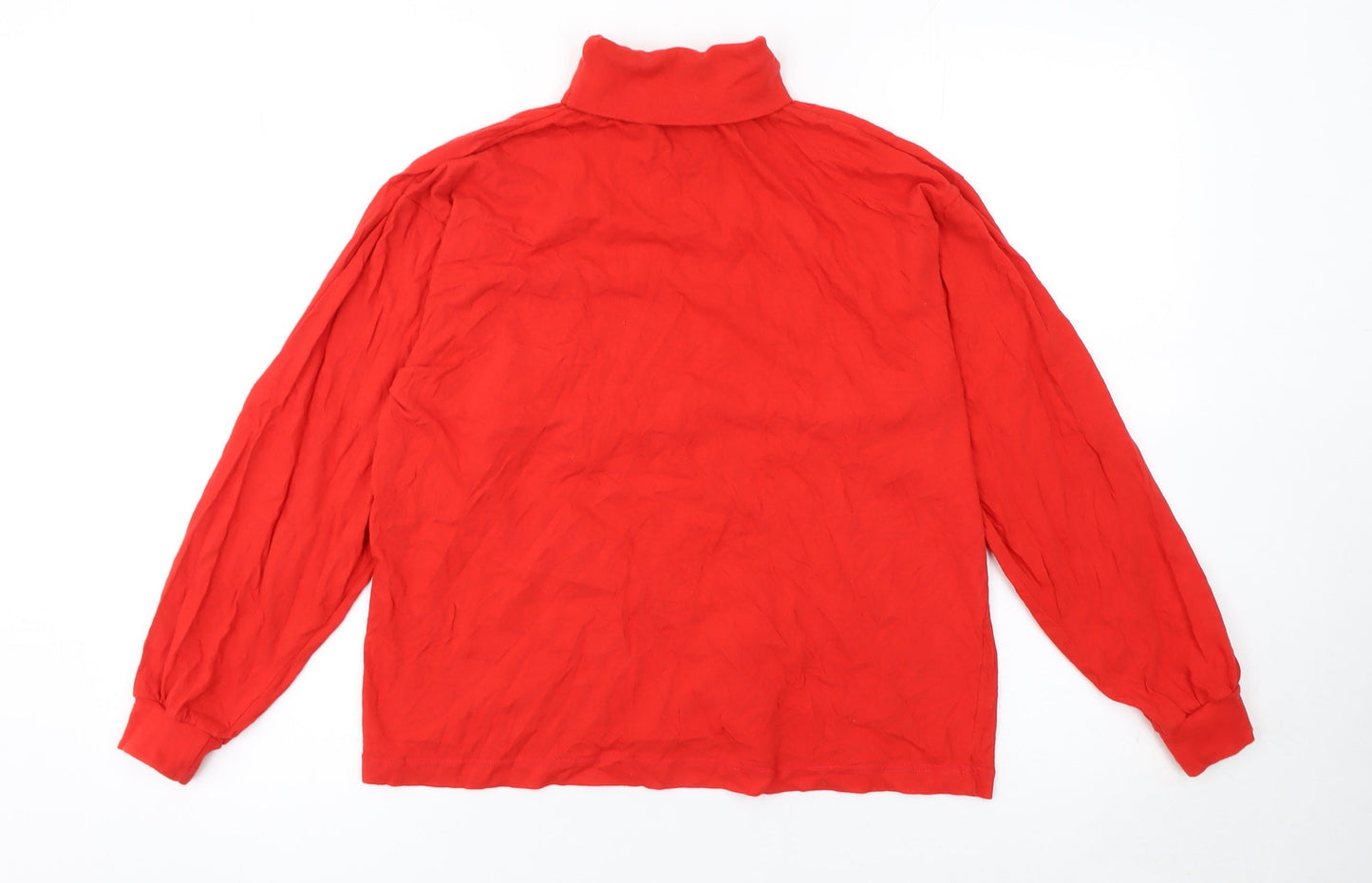 Rodeo Girls Red Roll Neck Long Sleeve Cotton Blend T-Shirt Size 152