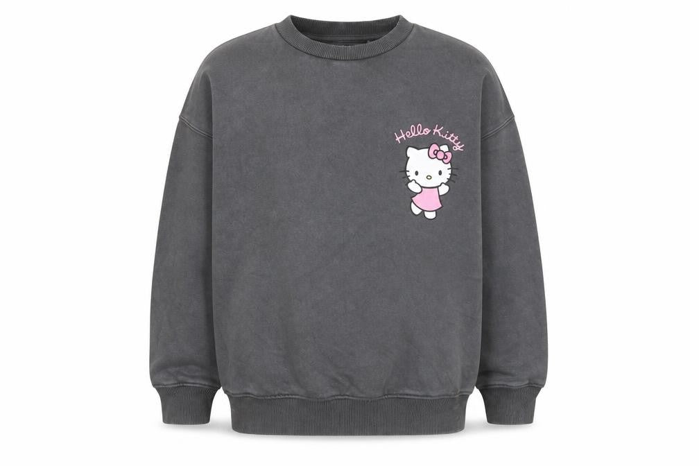 Sanrio Hello Kitty Girls Grey Sweatshirt 10-11 Years Crew Neck Pullover