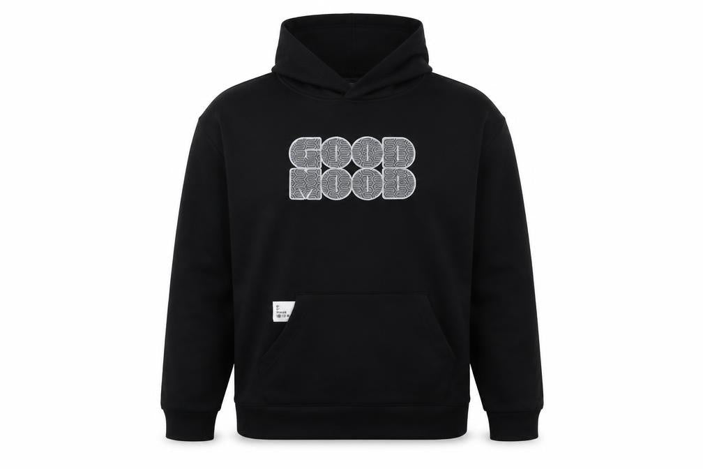 Six Collection Men's Black XL Pullover Hoodie with Graphic Print