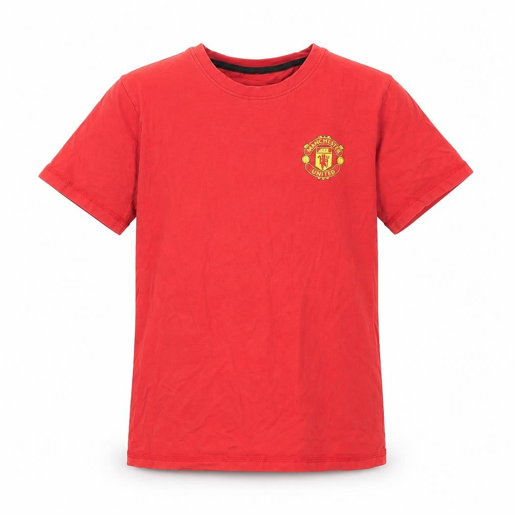 George Boys Red Manchester United Logo T-Shirt 11-12 Years Cotton Short Sleeve