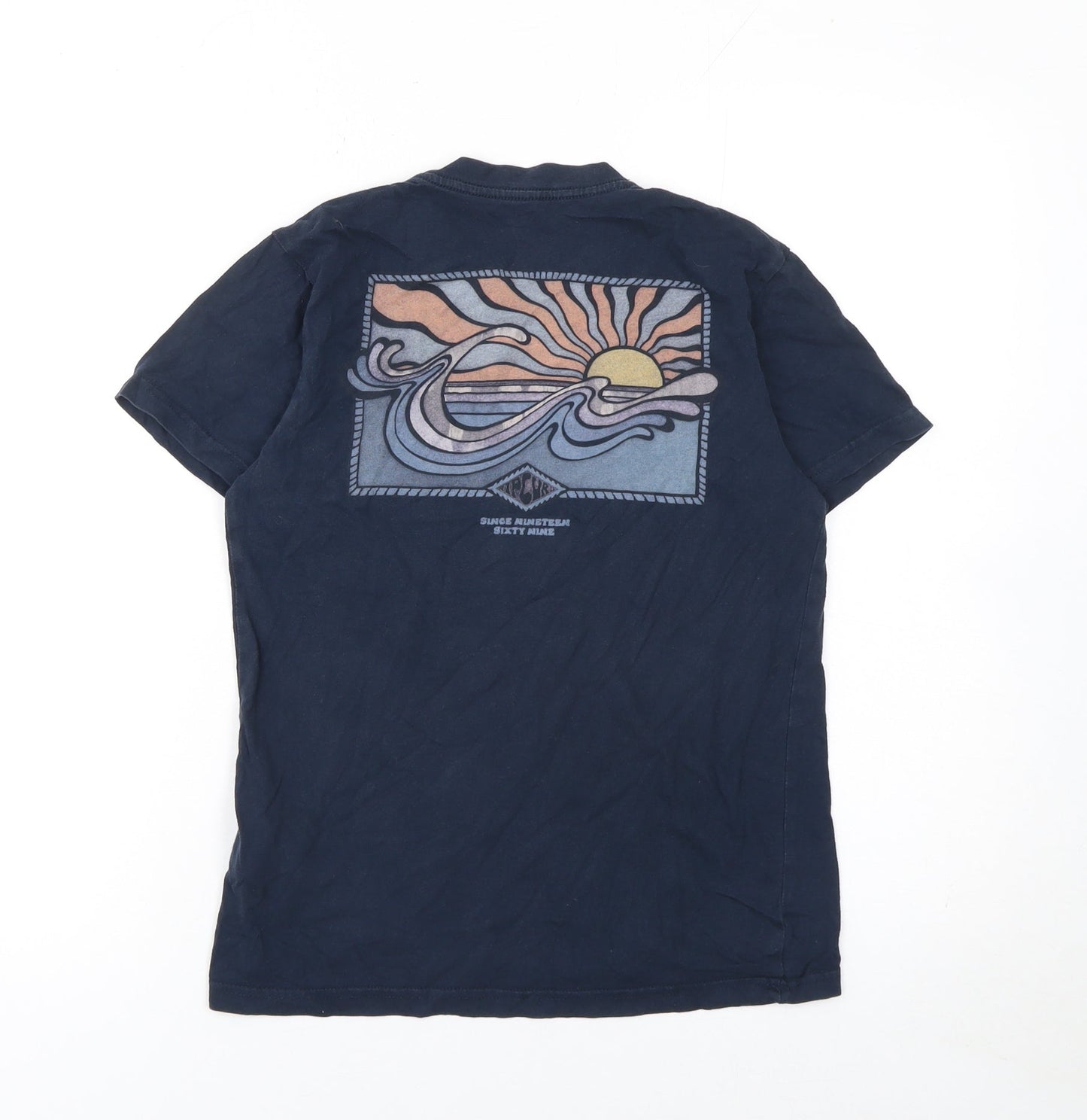 Rip Curl Boys Blue Graphic Surf Print Cotton T-Shirt Size 12 Years