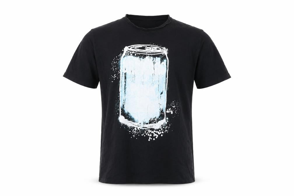 BrewDog Men's Black Graphic Beer Can T-Shirt Size L 100% Cotton