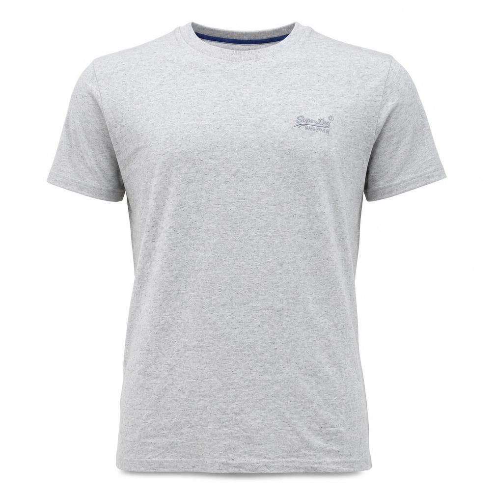 Superdry Men's Grey Organic Cotton Crew Neck T-Shirt Medium