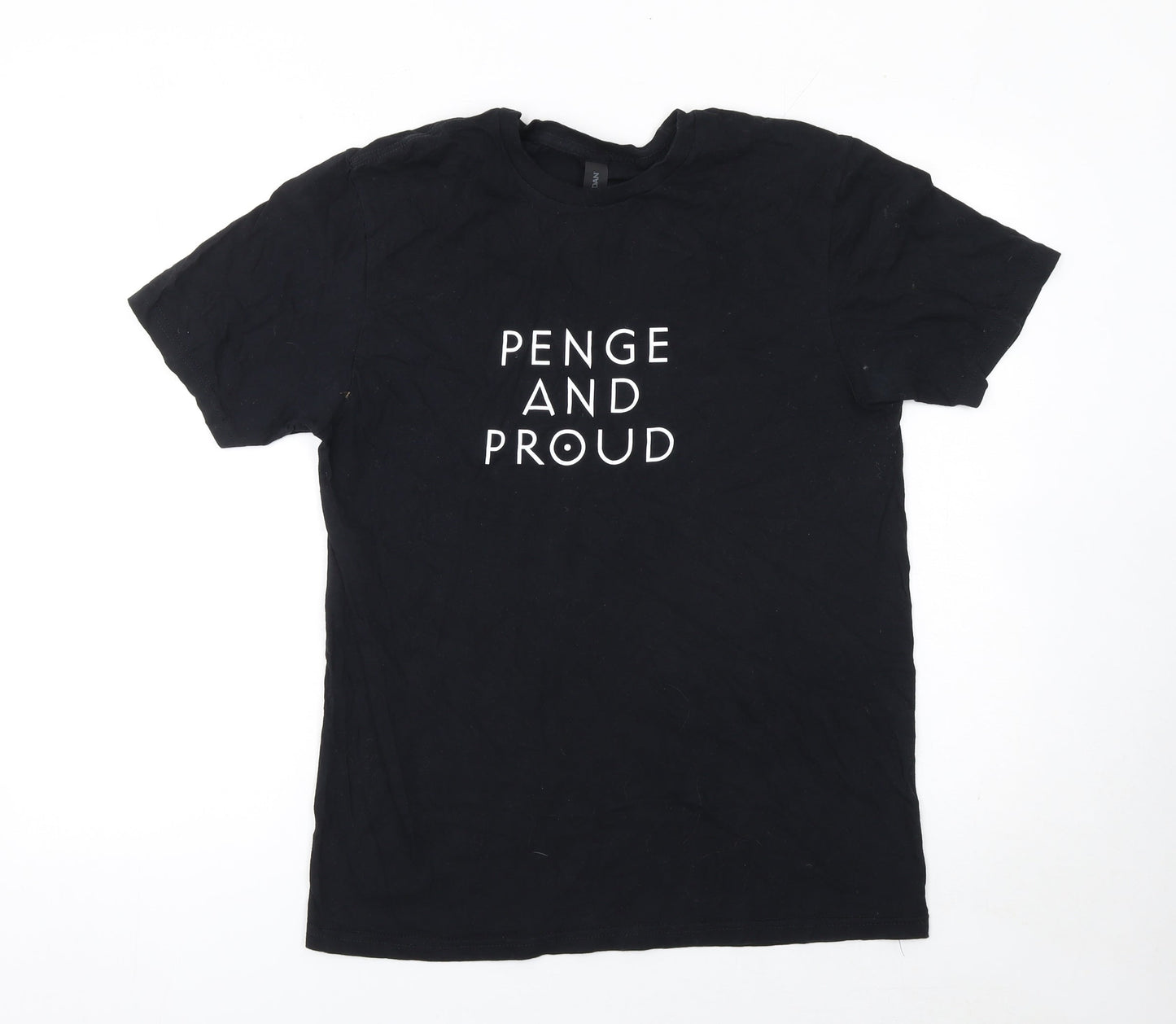 Gildan Women's Black Penge and Proud Cotton T-Shirt Medium