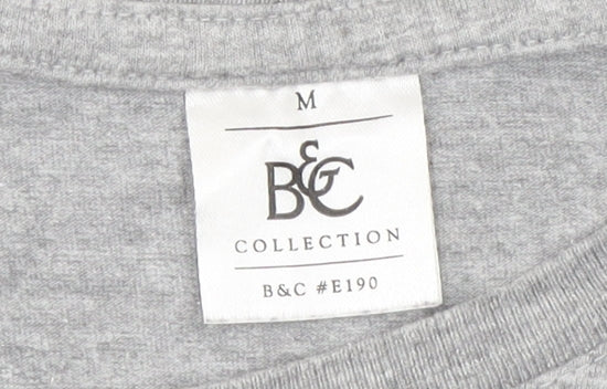 B&C Collection Men's Grey Yes Sesiwn Graphic Cotton T-Shirt M