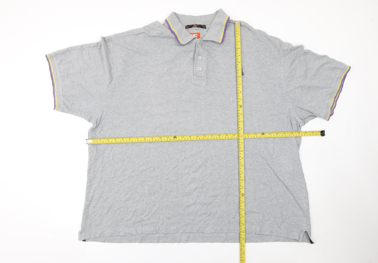 Nickelson Men's Grey 3XL Cotton Short Sleeve Polo Shirt