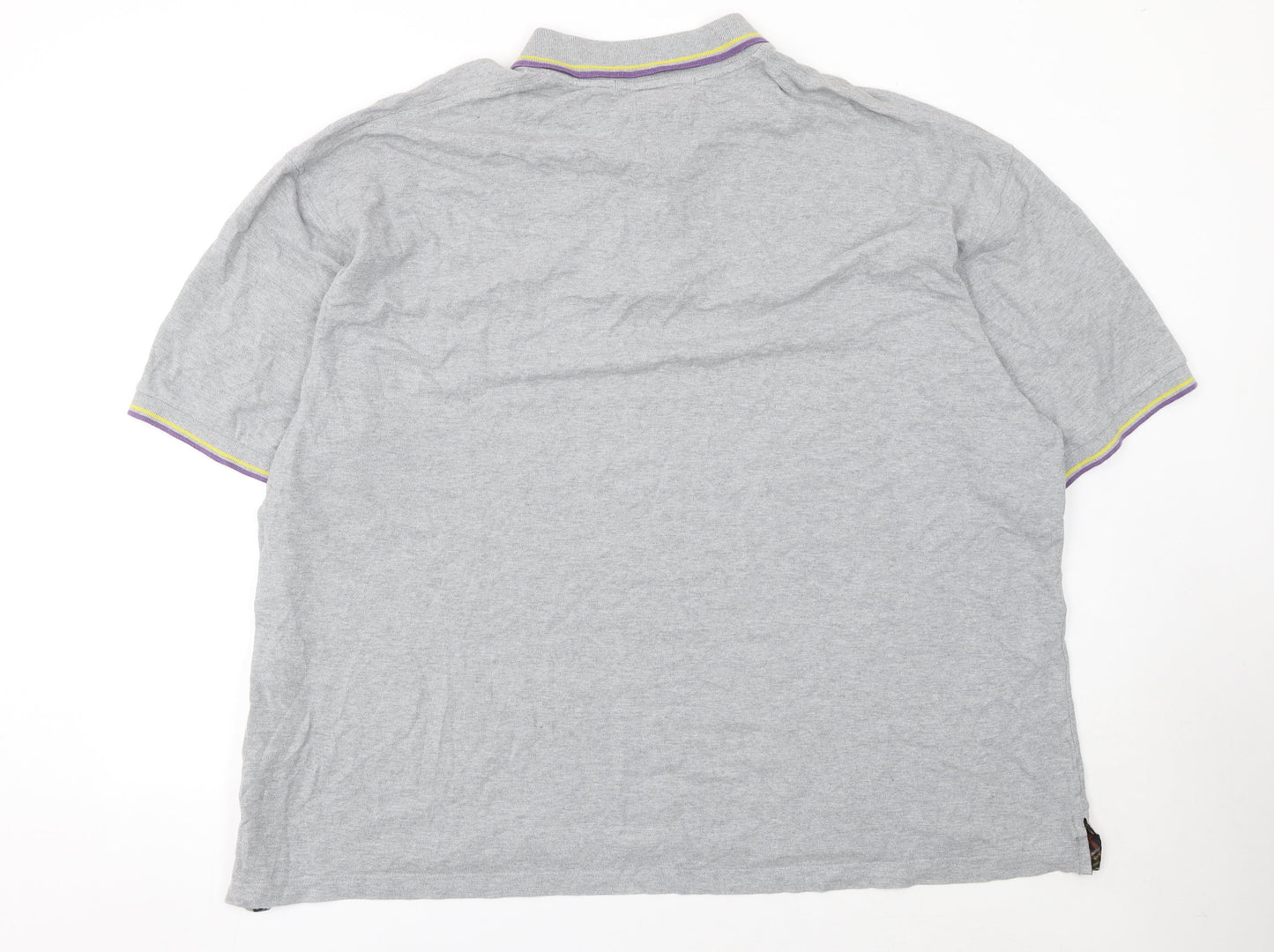 Nickelson Men's Grey 3XL Cotton Short Sleeve Polo Shirt
