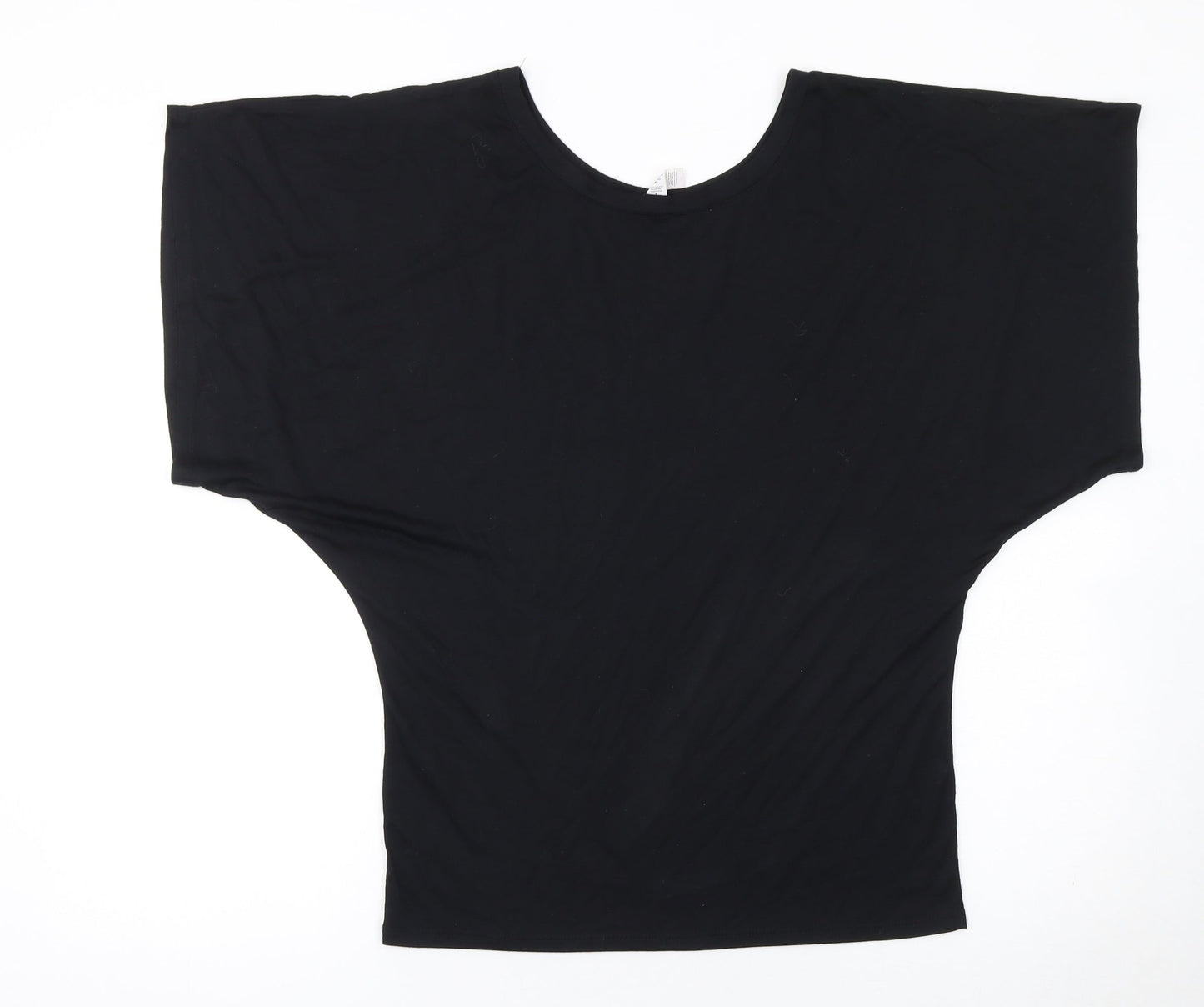 Le'Surf Women's Black Relaxed Fit Dolman Short Sleeve T-Shirt M