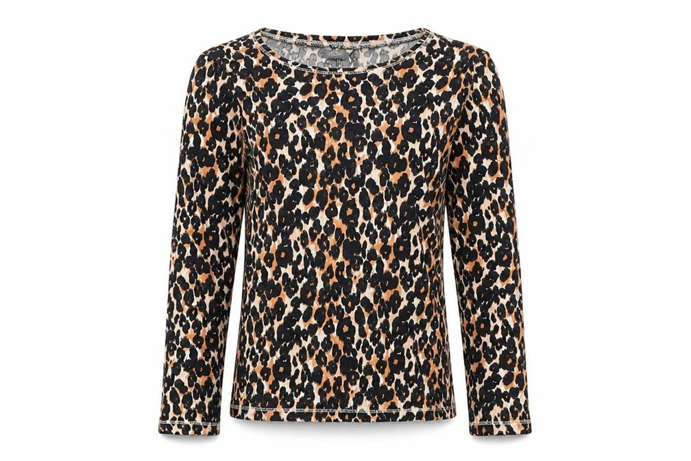 Next Girls Multicoloured Leopard Print Long Sleeve Cotton T-Shirt 10 Years