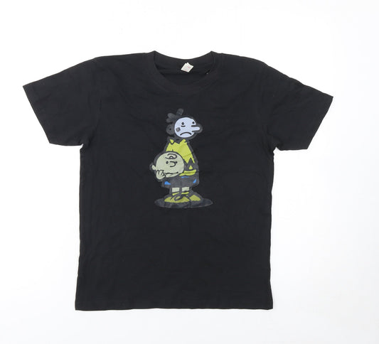 Casual Classics Boys Black Peanuts Graphic Cotton T-Shirt 9-11 Years