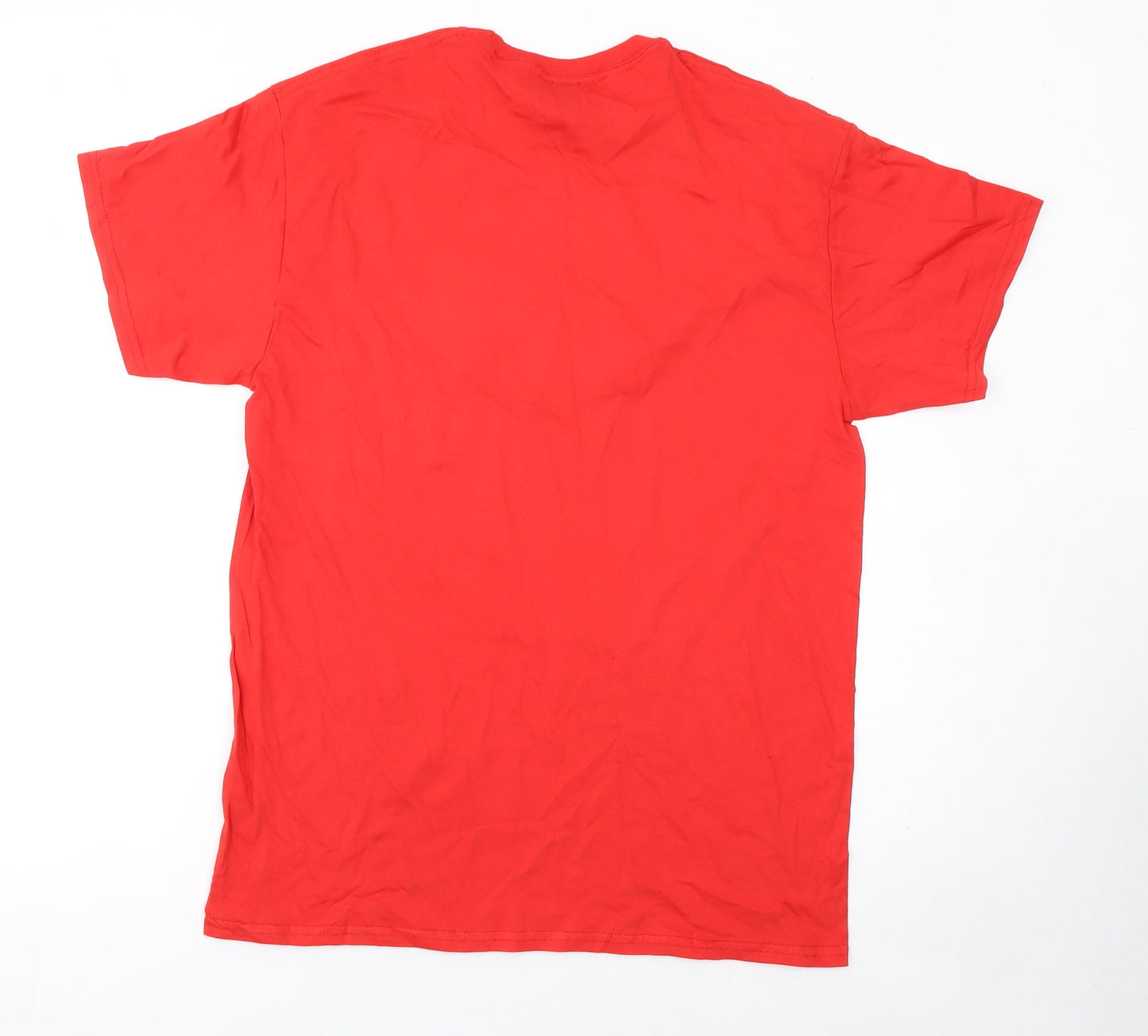 Gildan Men Red Red Nose Day Cotton Crew Neck Short Sleeve T-Shirt M